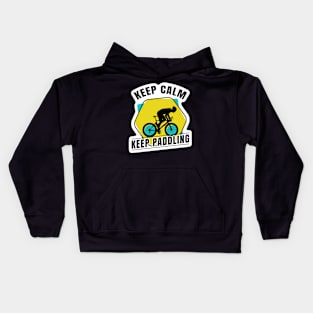 bicycle / keep calm, keep paddling Kids Hoodie